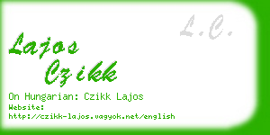 lajos czikk business card